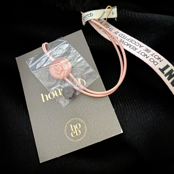 NEW House of CB Blanche Faux Fur Trim Cardigan Black Small - Picture 16 of 17